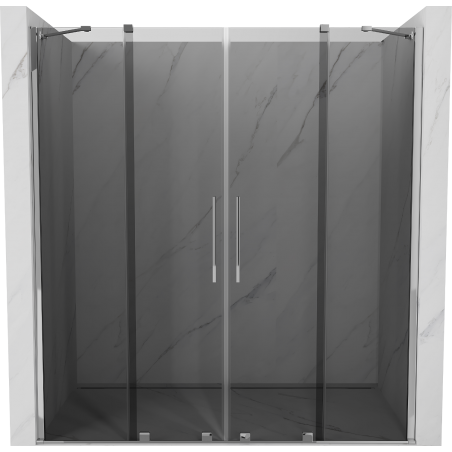 Mexen Velar Duo sliding shower doors 180 cm, graphite, chrome - 871-180-000-42-01