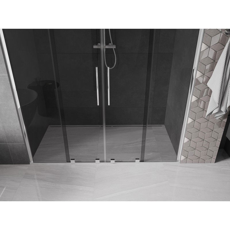 Mexen Velar Duo porte de douche coulissante 200 cm, graphite, chrome - 871-200-000-42-01
