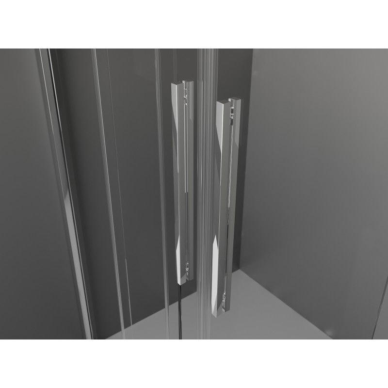 Mexen Velar Duo sliding shower door 170 cm, graphite, chrome - 871-170-000-42-01