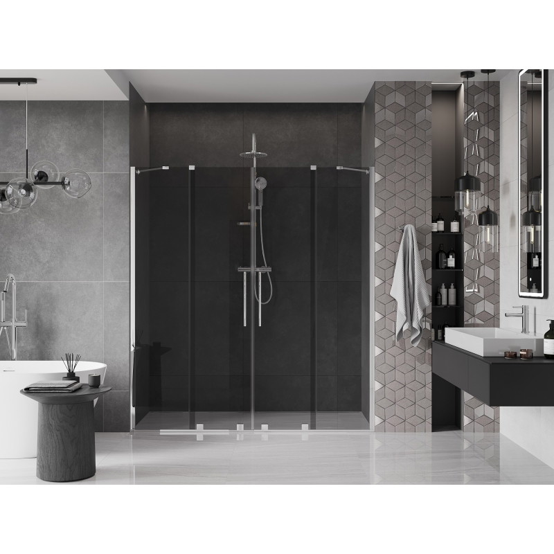 Mexen Velar Duo lükandustega duššiuks 200 cm, grafiit, kroom - 871-200-000-42-01