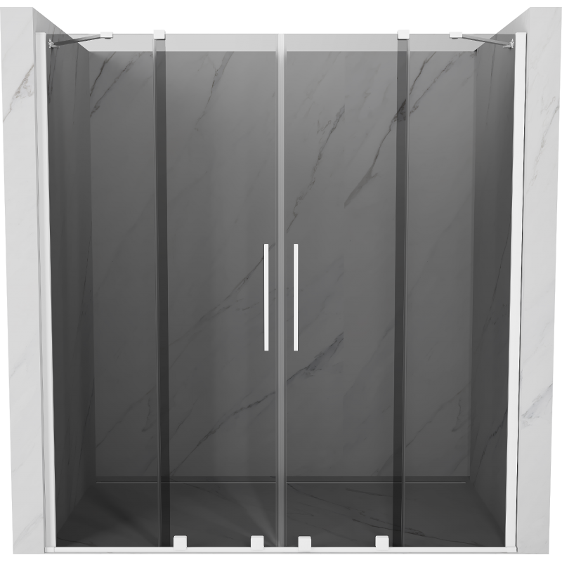 Mexen Velar Duo porte de douche coulissante 180 cm, graphite, blanc - 871-180-000-42-20