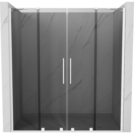 Mexen Velar Duo puertas de ducha correderas 180 cm, grafito, blanco - 871-180-000-42-20