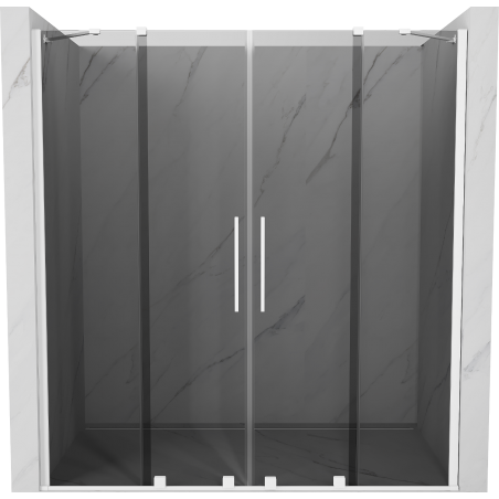 Mexen Velar Duo sliding shower doors 180 cm, graphite, white - 871-180-000-42-20