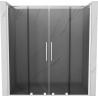 Mexen Velar Duo sliding shower doors 180 cm, graphite, white - 871-180-000-42-20
