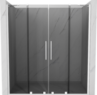 Mexen Velar Duo porte doccia scorrevoli 180 cm, grafite, bianco - 871-180-000-42-20