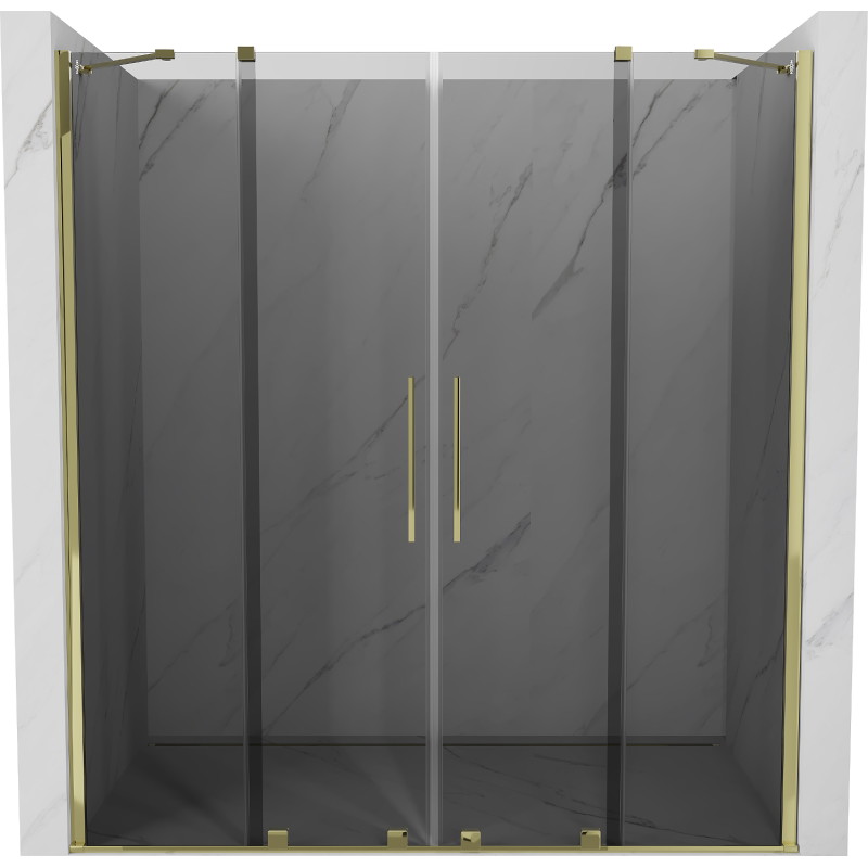 Mexen Velar Duo liuguksed duššiuks 170 cm, grafiit, kuldne - 871-170-000-42-50