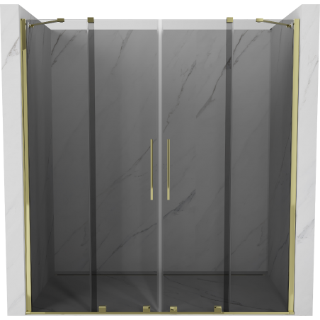 Mexen Velar Duo Schiebeduschtür 170 cm, Graphit, Gold - 871-170-000-42-50
