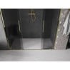 Mexen Velar Duo drzwi prysznicowe rozsuwane 200 cm, grafit, złote - 871-200-000-42-50