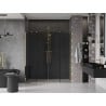 Mexen Velar Duo drzwi prysznicowe rozsuwane 200 cm, grafit, złote - 871-200-000-42-50