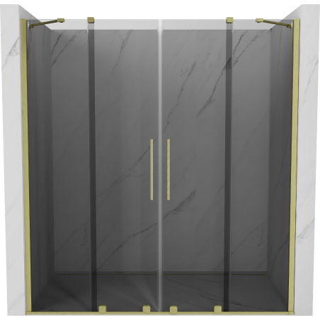Mexen Velar Duo porta doccia scorrevole 180 cm, grafite, oro spazzolato - 871-180-000-42-55