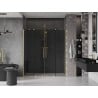 Mexen Velar Duo drzwi prysznicowe rozsuwane 170 cm, grafit, złote szczotkowane - 871-170-000-42-55