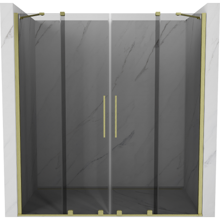 Mexen Velar Duo porte de douche coulissante 200 cm, graphite, or brossé - 871-200-000-42-55