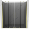 Mexen Velar Duo portas de duche deslizantes 200 cm, grafite, dourado escovado - 871-200-000-42-55