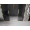 Mexen Velar Duo klizna tuš vrata 200 cm, grafitna, zlatna četkana - 871-200-000-42-55