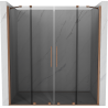 Mexen Velar Duo sliding shower doors 180 cm, graphite, brushed copper - 871-180-000-42-65