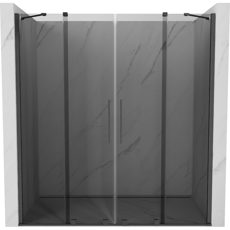 Mexen Velar Duo porte de douche coulissante 170 cm, graphite, gris fusil brossé - 871-170-000-42-66