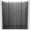 Mexen Velar Duo puertas de ducha correderas 180 cm, grafito, gris metalizado cepillado - 871-180-000-42-66