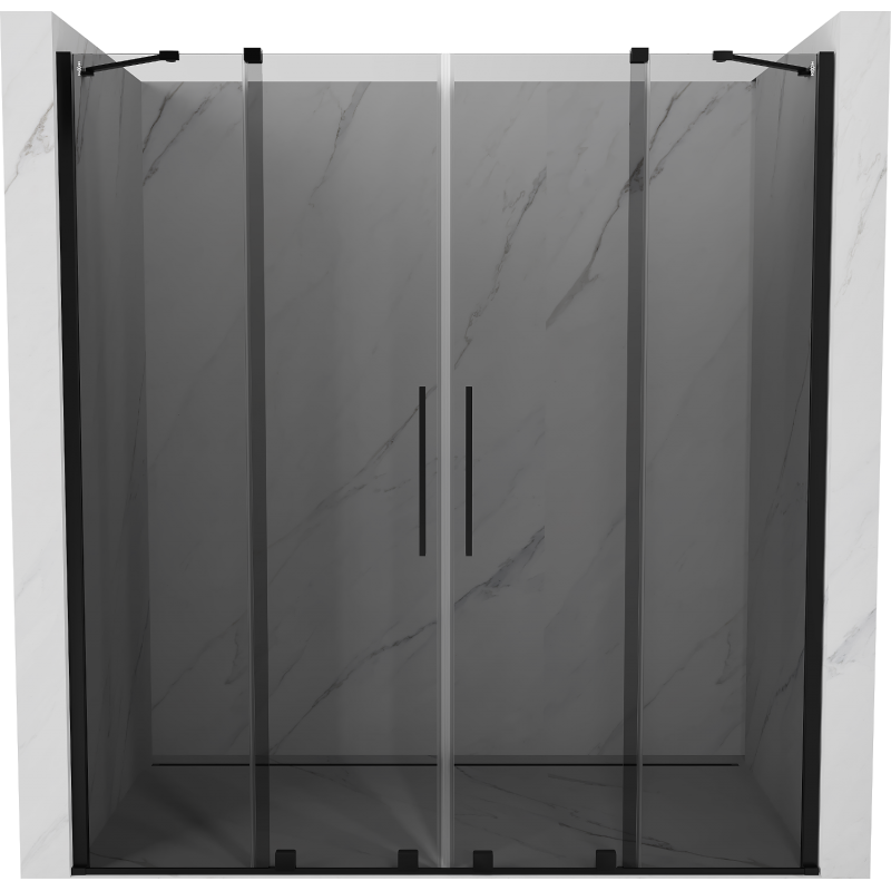 Mexen Velar Duo puertas de ducha correderas 170 cm, grafito, negro - 871-170-000-42-70