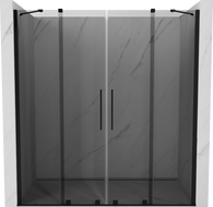 Mexen Velar Duo puertas de ducha correderas 180 cm, grafito, negro - 871-180-000-42-70