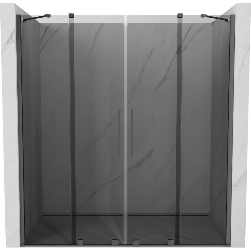 Mexen Velar Duo porta doccia scorrevole 170 cm, grafite, gun metal - 871-170-000-42-95