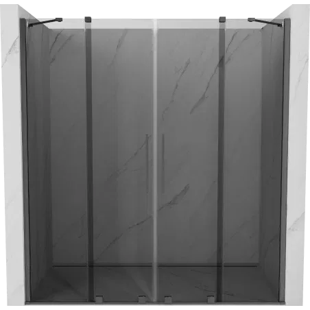 Mexen Velar Duo sliding shower doors 200 cm, graphite, gun metal - 871-200-000-42-95
