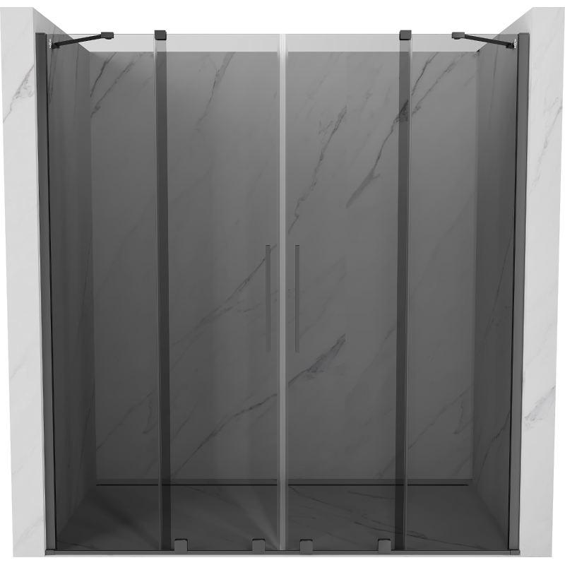 Mexen Velar Duo porte de douche coulissante 180 cm, graphite, gun metal - 871-180-000-42-95
