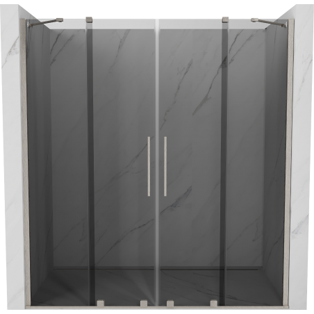 Mexen Velar Duo 180 cm sliding shower door, graphite, brushed nickel - 871-180-000-42-97