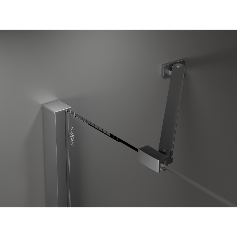Mexen Velar Duo puertas de ducha correderas 170 cm, grafito, gun metal - 871-170-000-42-95