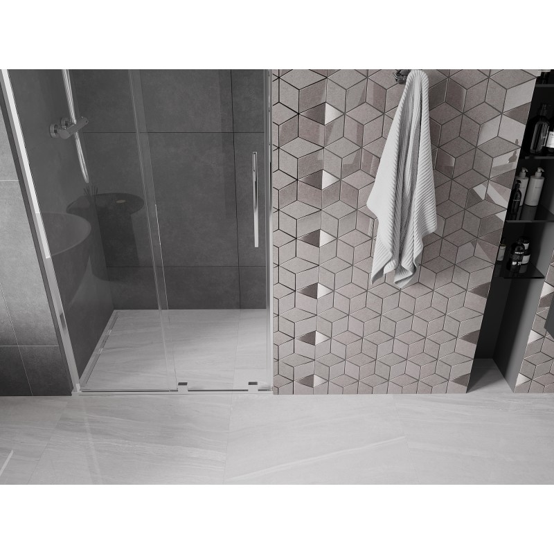 Mexen Velar L drzwi prysznicowe rozsuwane 100 cm, transparent, chrom - 871-100-003-01-01