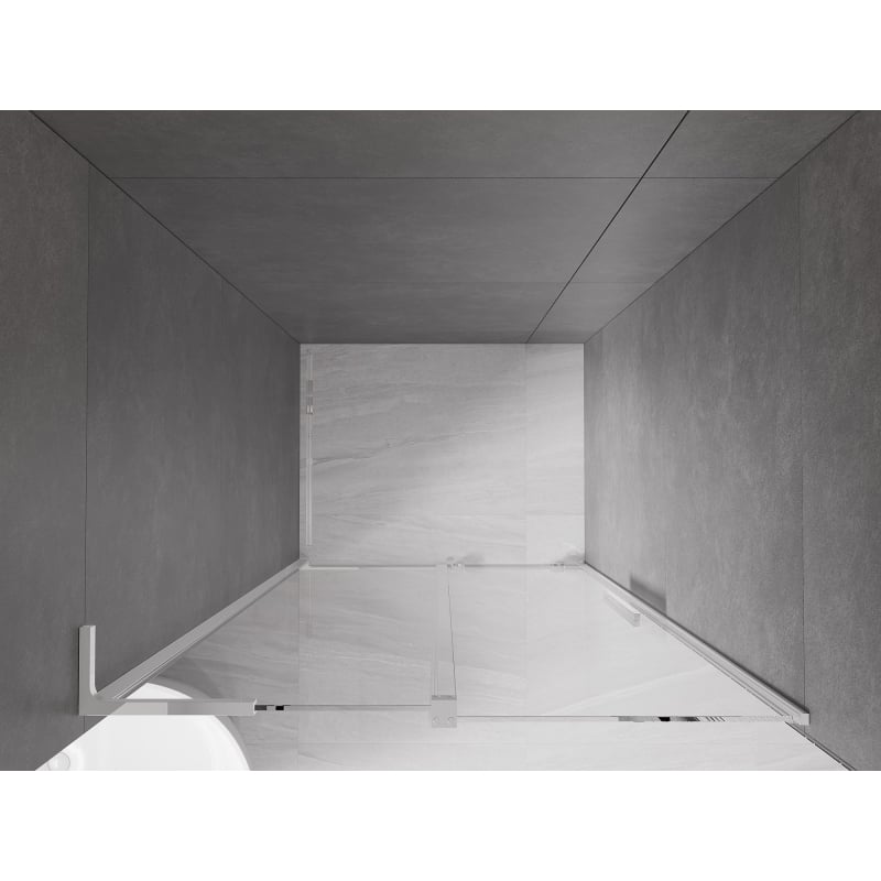 Mexen Velar L liuguksed dušiuksed 90 cm, läbipaistev, kroom - 871-090-003-01-01
