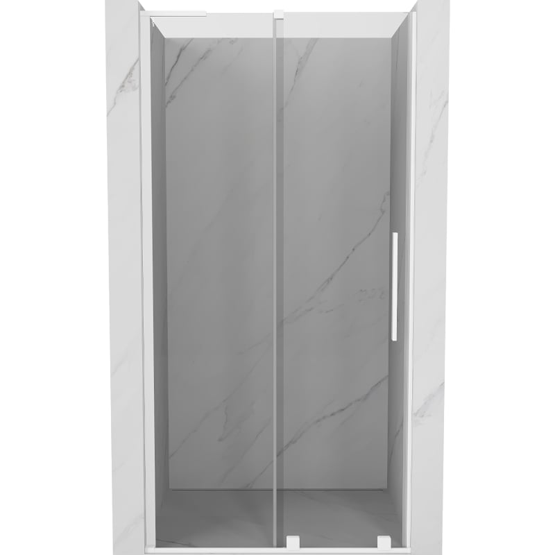 Mexen Velar L klizna vrata klizna 90 cm, prozirna, bijela - 871-090-003-01-20