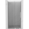 Mexen Velar L douchedeur schuif 90 cm, transparant, wit - 871-090-003-01-20