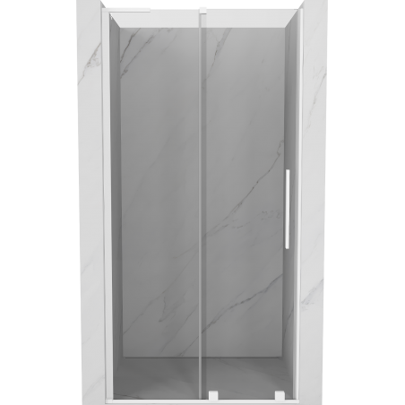 Mexen Velar L sliding shower door 100 cm, transparent, white - 871-100-003-01-20