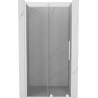 Mexen Velar L sliding shower door 100 cm, transparent, white - 871-100-003-01-20