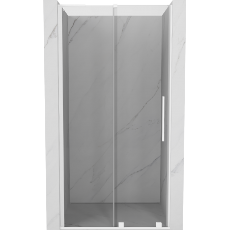 Mexen Velar L drzwi prysznicowe rozsuwane 110 cm, transparent, białe - 871-110-003-01-20