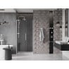 Mexen Velar L sliding shower doors 100 cm, transparent, white - 871-100-003-01-20