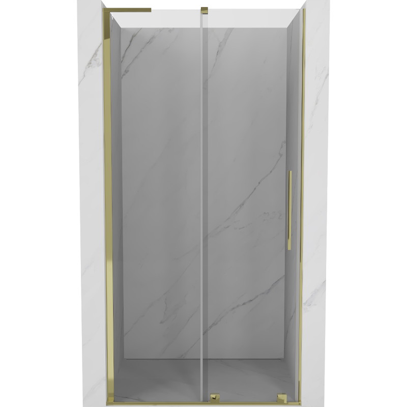 Mexen Velar L liuguksed dušinurk 90 cm, läbipaistev, kuldne - 871-090-003-01-50