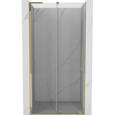 Mexen Velar L douchedeur schuifbaar 90 cm, transparant, goud - 871-090-003-01-50