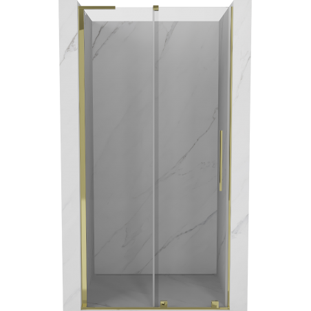 Mexen Velar L drzwi prysznicowe rozsuwane 100 cm, transparent, złote - 871-100-003-01-50