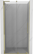 Mexen Velar L drzwi prysznicowe rozsuwane 100 cm, transparent, złote - 871-100-003-01-50