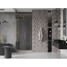 Mexen Velar L klizna vrata za tuš 120 cm, prozirna, zlatna - 871-120-003-01-50