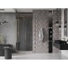 Mexen Velar L drzwi prysznicowe rozsuwane 90 cm, transparent, złote - 871-090-003-01-50