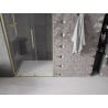 Mexen Velar L puertas de ducha correderas 90 cm, transparentes, doradas cepilladas - 871-090-003-01-55