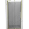 Mexen Velar L sliding shower door 100 cm, transparent, brushed gold - 871-100-003-01-55