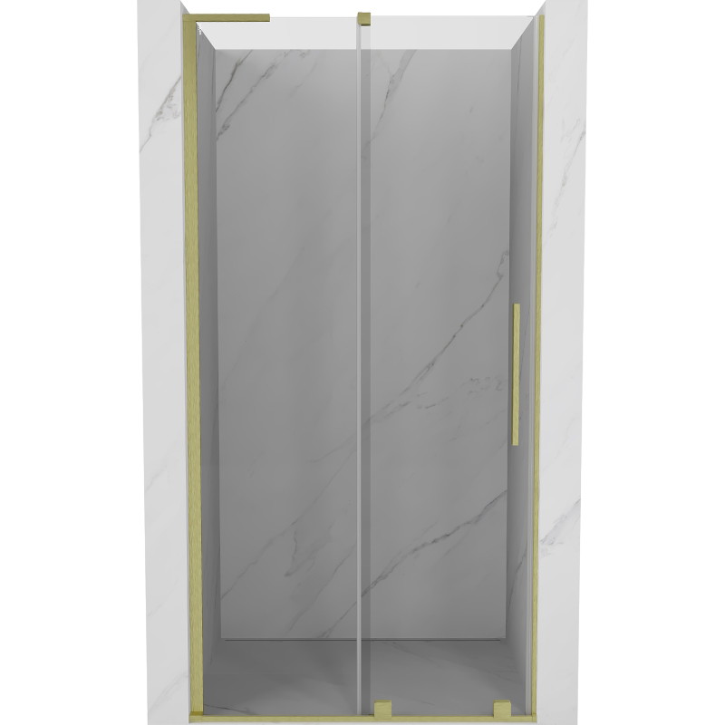 Mexen Velar L liuguksed dušinurk 110 cm, läbipaistev, kuldne harjatud - 871-110-003-01-55