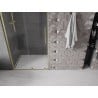 Mexen Velar L sliding shower door 100 cm, transparent, brushed gold - 871-100-003-01-55