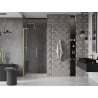 Mexen Velar L sliding shower door 100 cm, transparent, brushed gold - 871-100-003-01-55