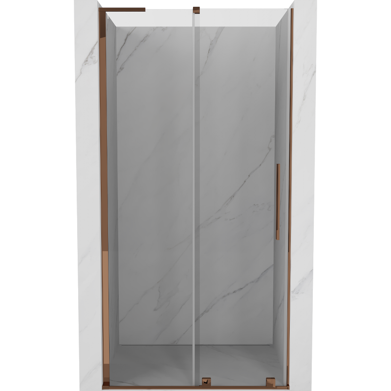 Mexen Velar L Schiebetür 100 cm, transparent, Roségold - 871-100-003-01-60