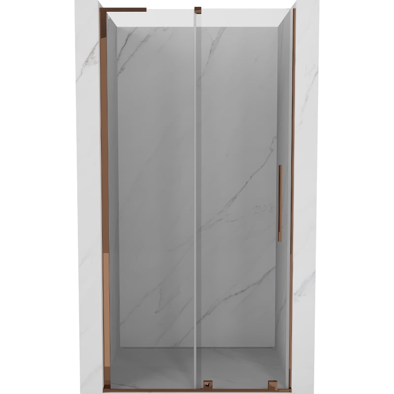 Mexen Velar L lükandustega dušiuks 120 cm, läbipaistev, roosakaskuldne - 871-120-003-01-60