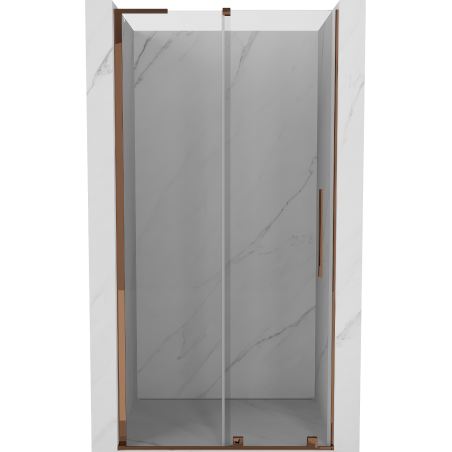 Mexen Velar L lükandustega dušiuks 120 cm, läbipaistev, roosakaskuldne - 871-120-003-01-60
